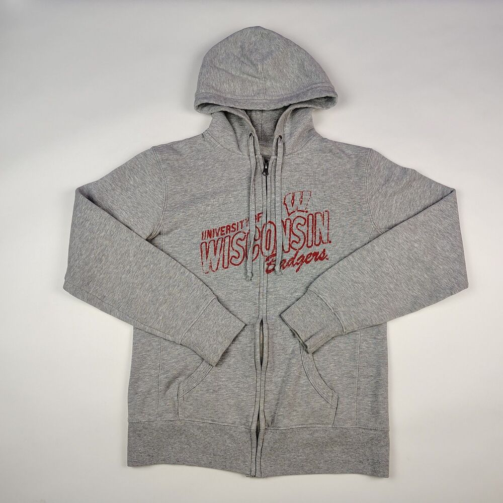 JanSport Wisconsin Badgers Hoodie Sweatshirt Sweater NCAA Women's Large Zip Up